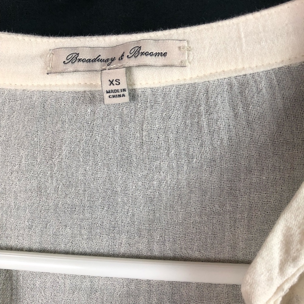 Madewell Cream Embroidered Lightweight Long Sleeve Blouse - Picture 2 of 4